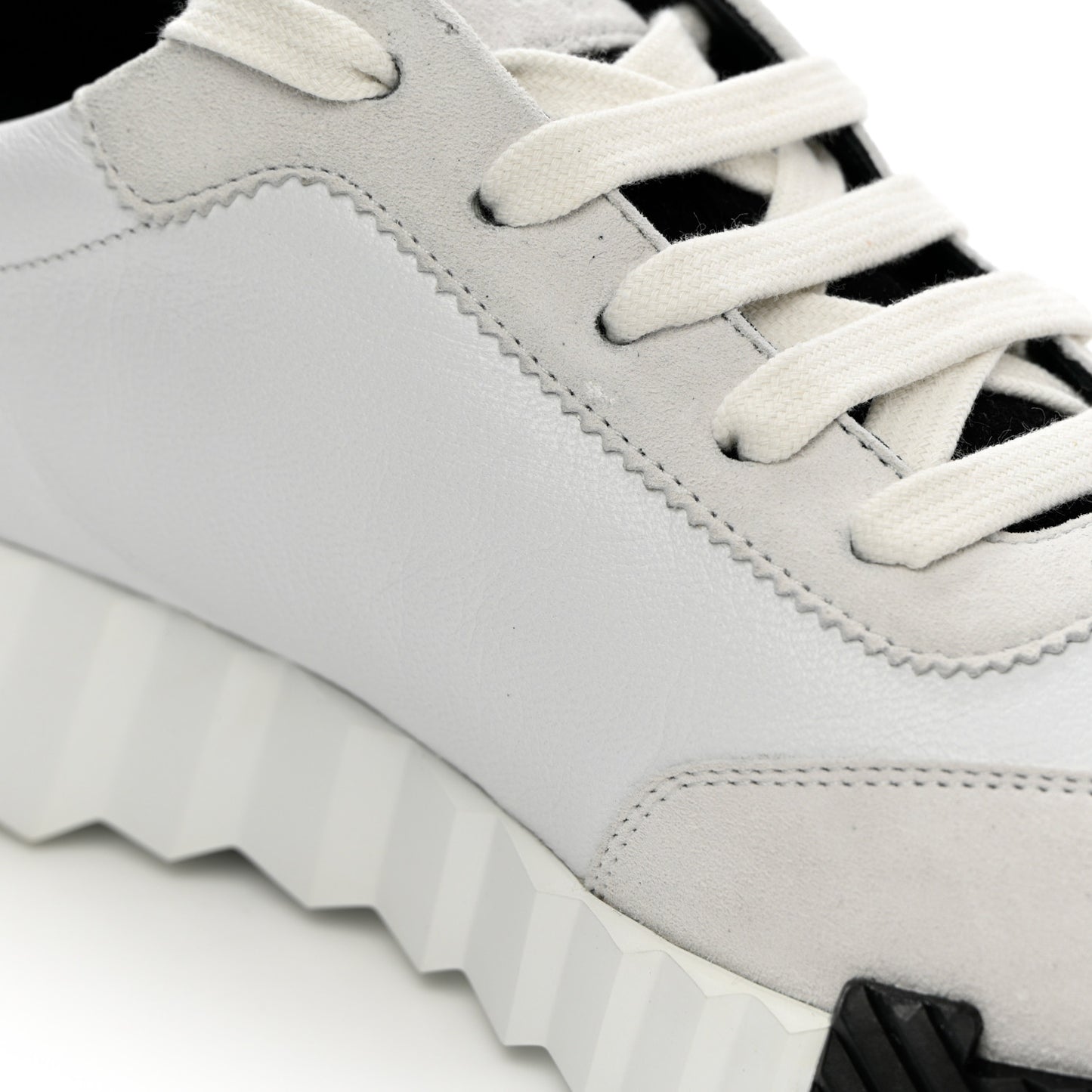 Goatskin Suede Bouncing Sneakers 38 White