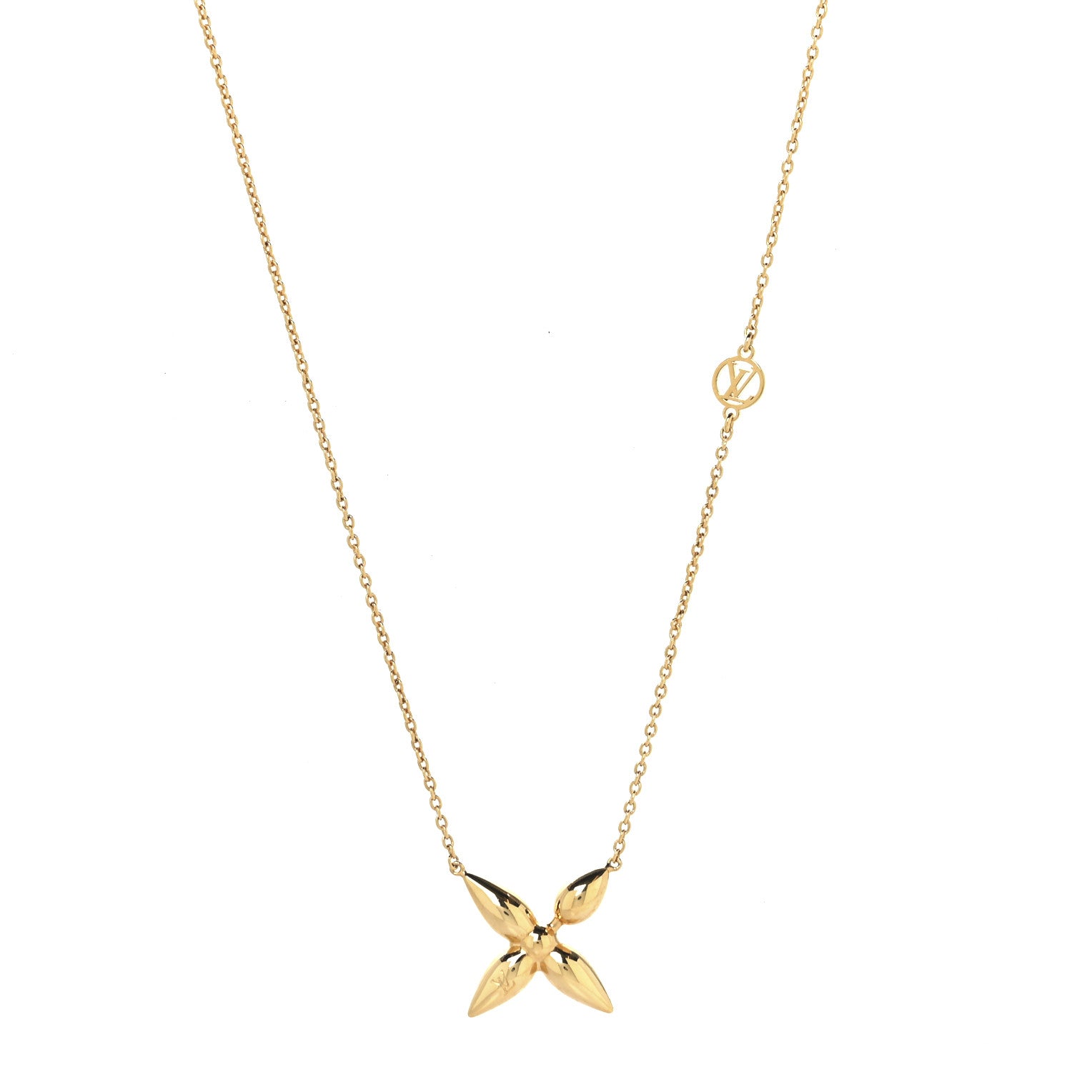 Louis Vuitton Metal Louisette Necklace Gold 1 of 6