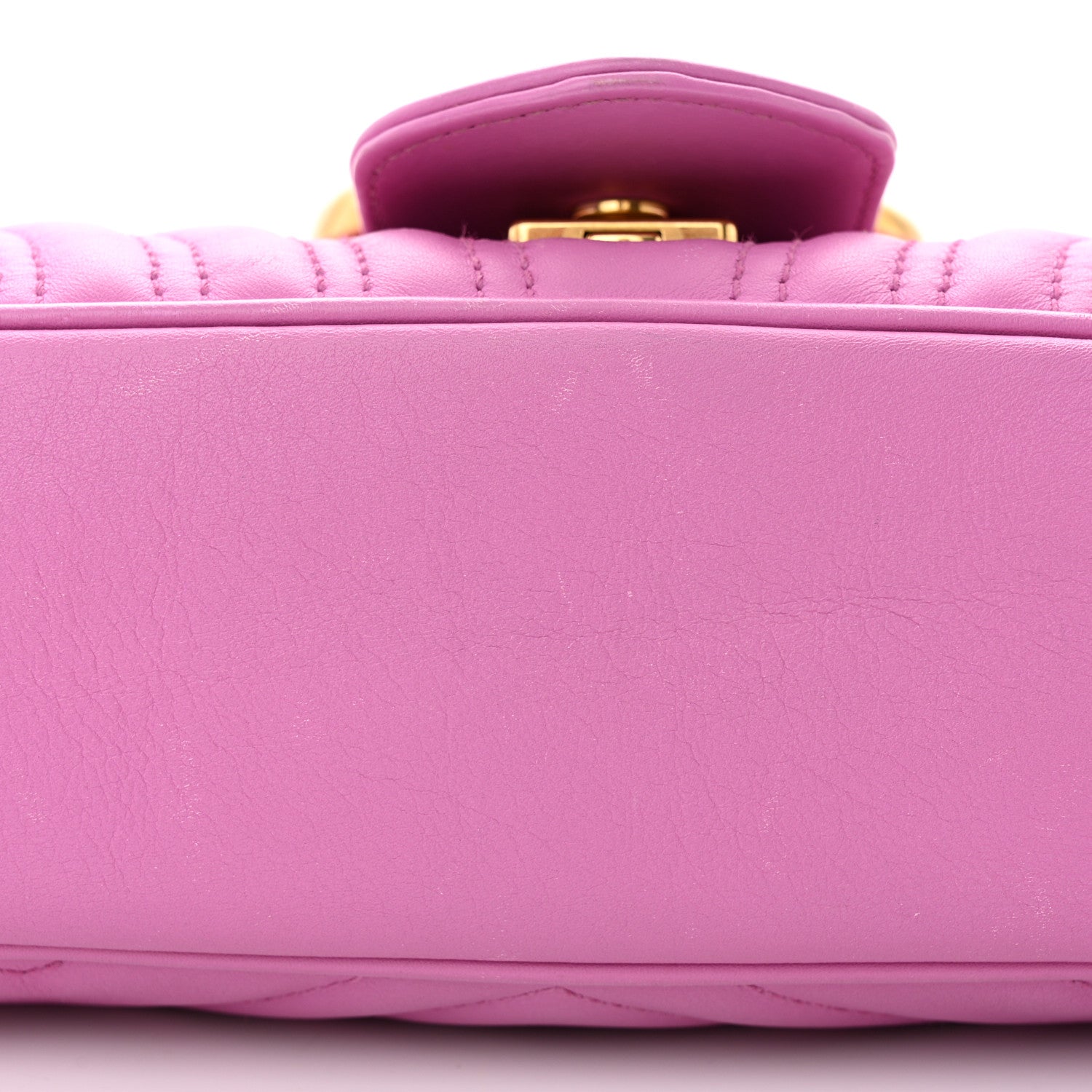 Gucci Calfskin Matelasse Medium GG Marmont Shoulder Bag Candy Mousse 12 of 13