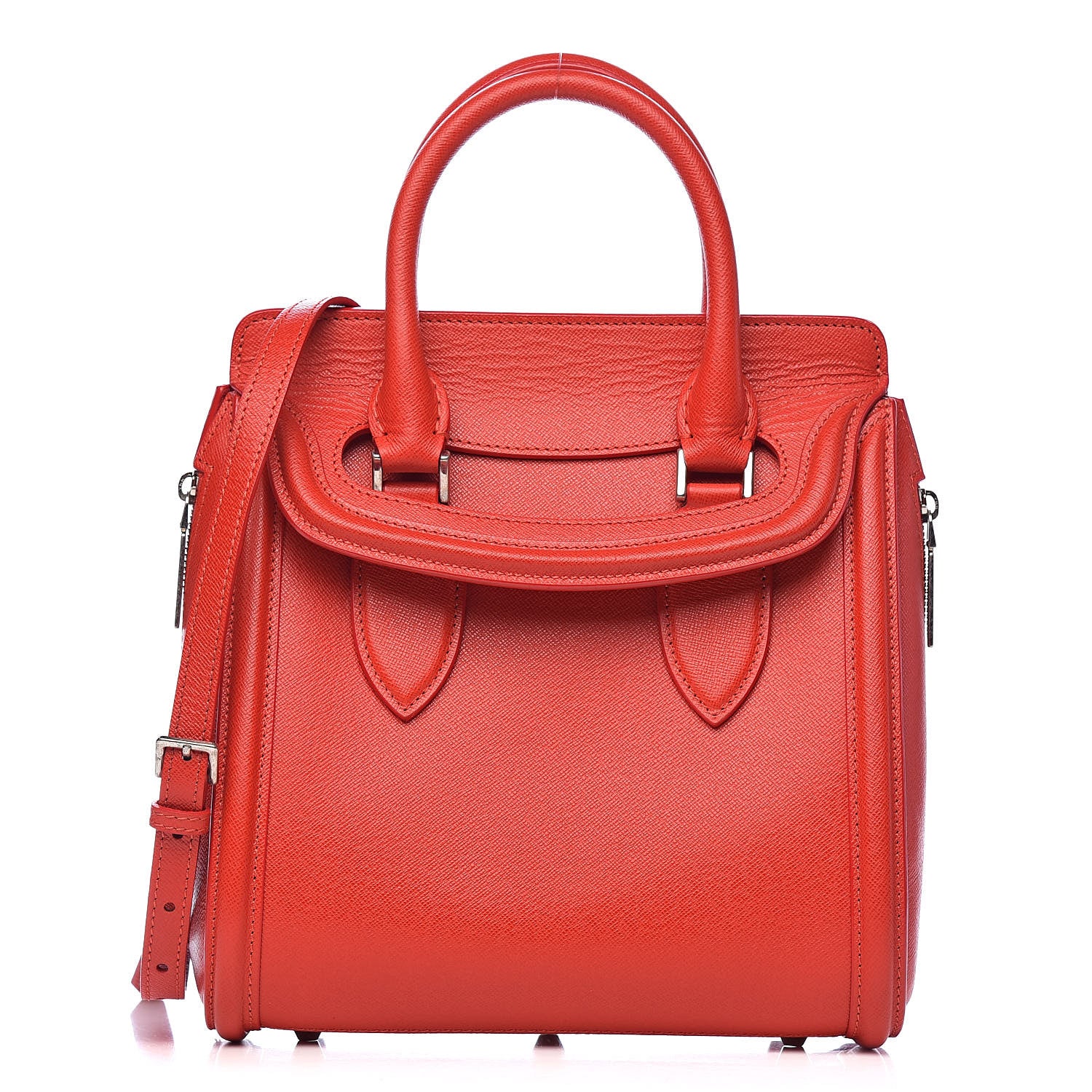 Alexander McQueen Grained Calfskin Large Heroine Red 1 of 16