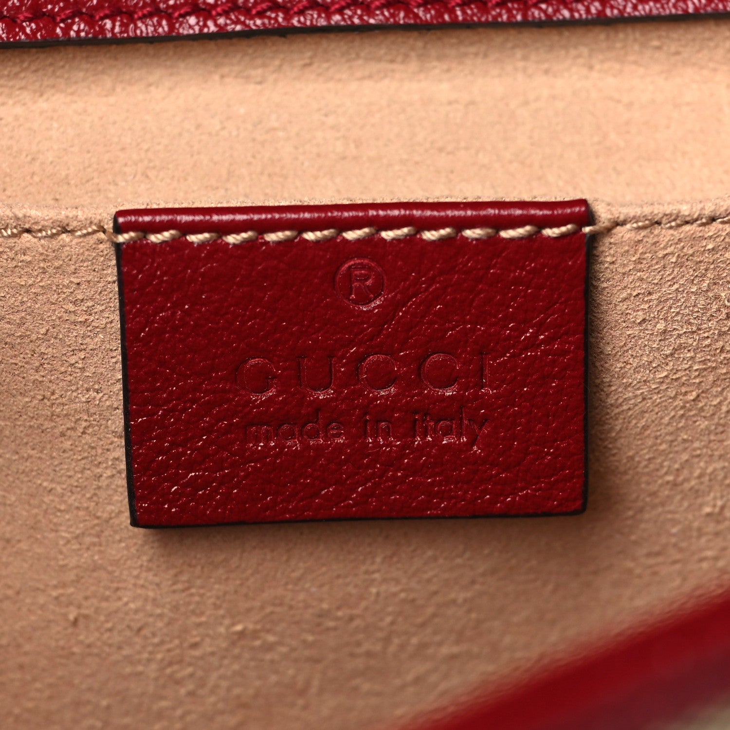 Gucci Monogram Azalea Calfskin Matelasse Diagonal Mini GG Marmont Shoulder Bag Beige Ebony New Cherry Red 2 of 5