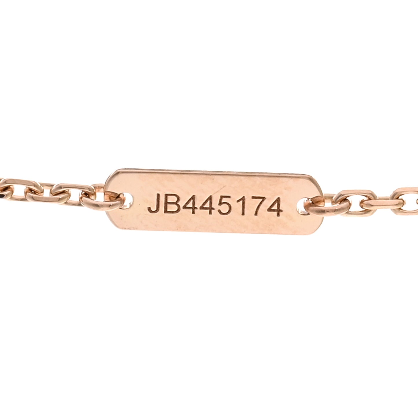 18K Rose Gold Diamond Vintage Alhambra Pendant Necklace