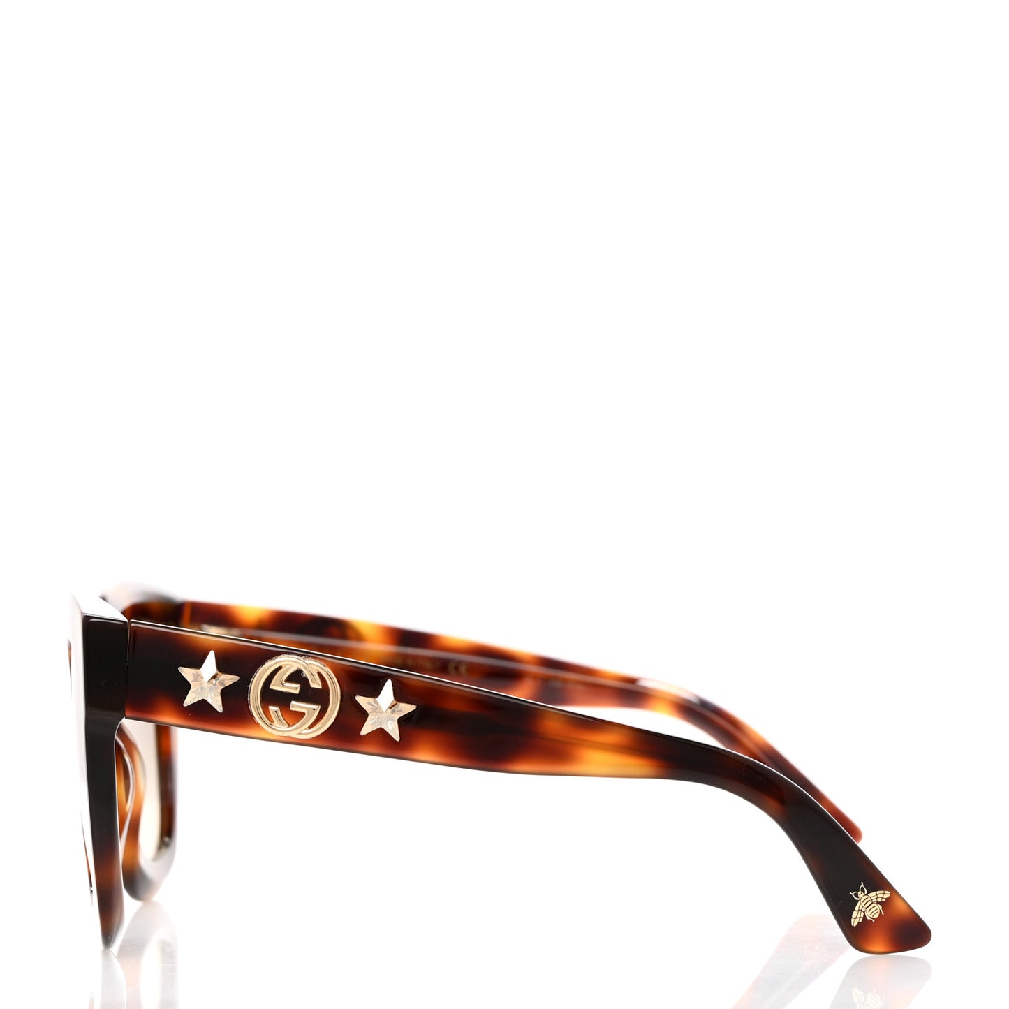 Round Frame Star Sunglasses GG0208S Tortoise