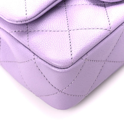 Chanel Caviar Quilted Mini Rectangular Sweetheart Flap Lilac 10 of 12