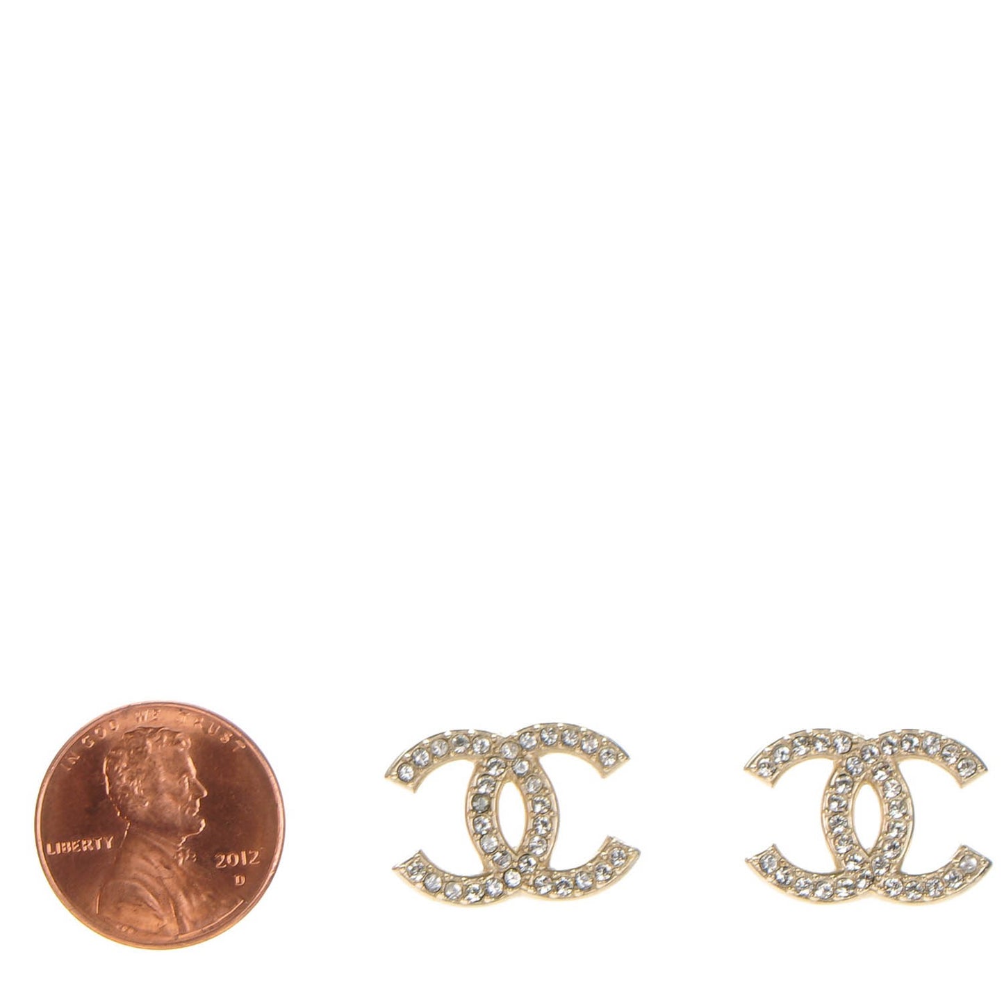 Crystal CC Earrings Silver