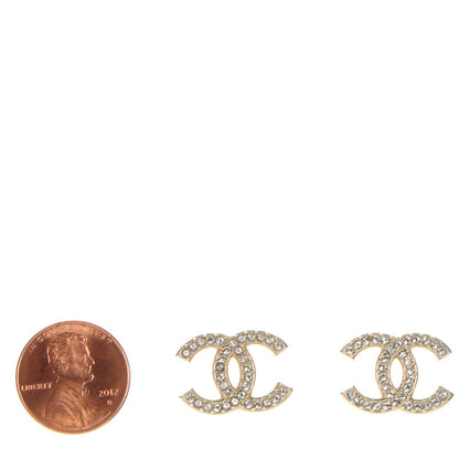 Chanel Crystal CC Earrings Silver 2 of 5