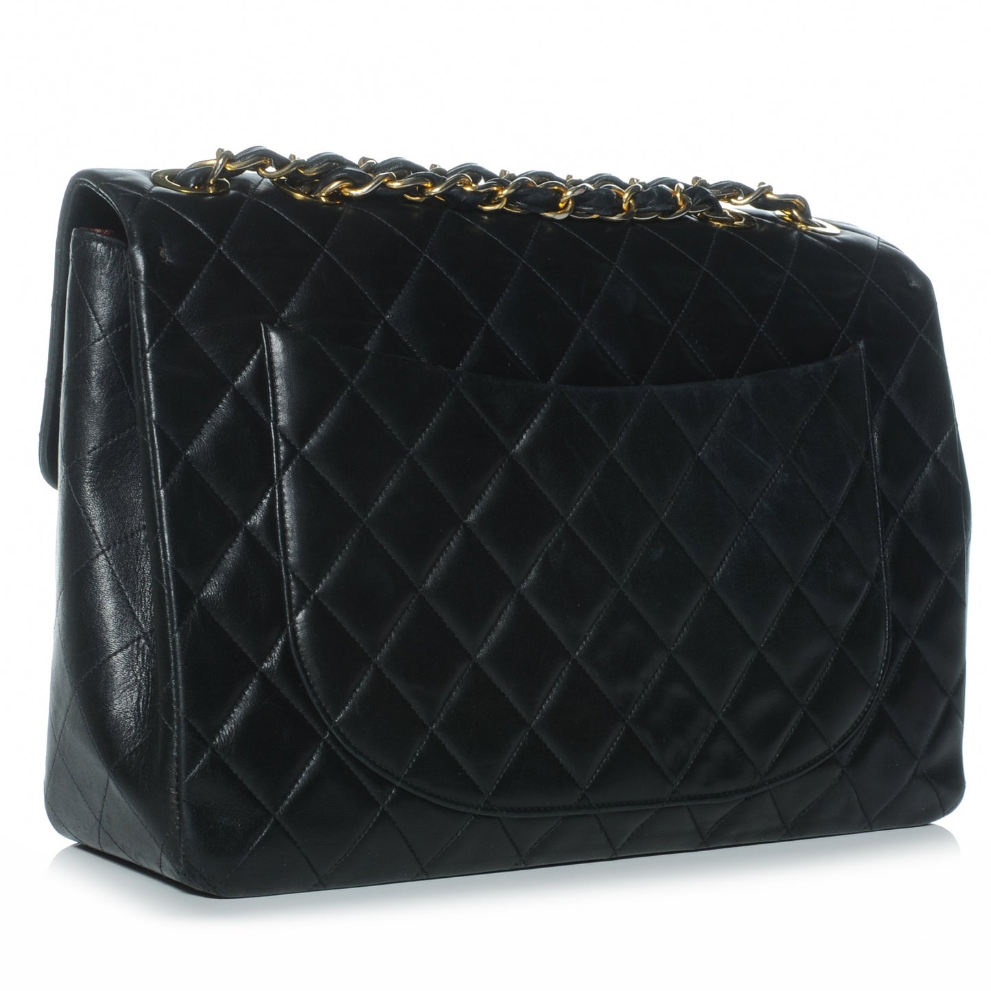 Lambskin XL Jumbo Flap Black
