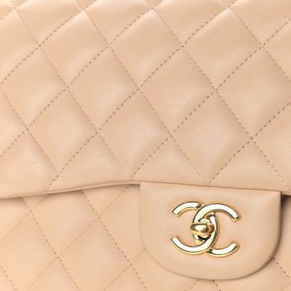 Chanel Lambskin Quilted Jumbo Double Flap Beige Clair 11 of 11
