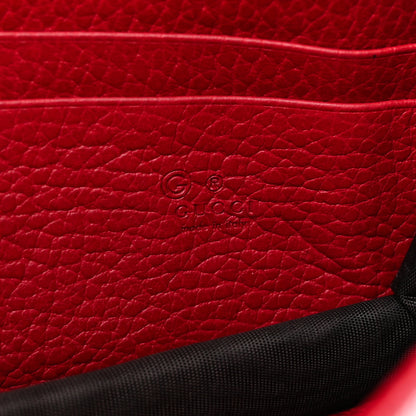Gucci Dollar Calfskin Interlocking G Chain Wallet Red 6 of 12