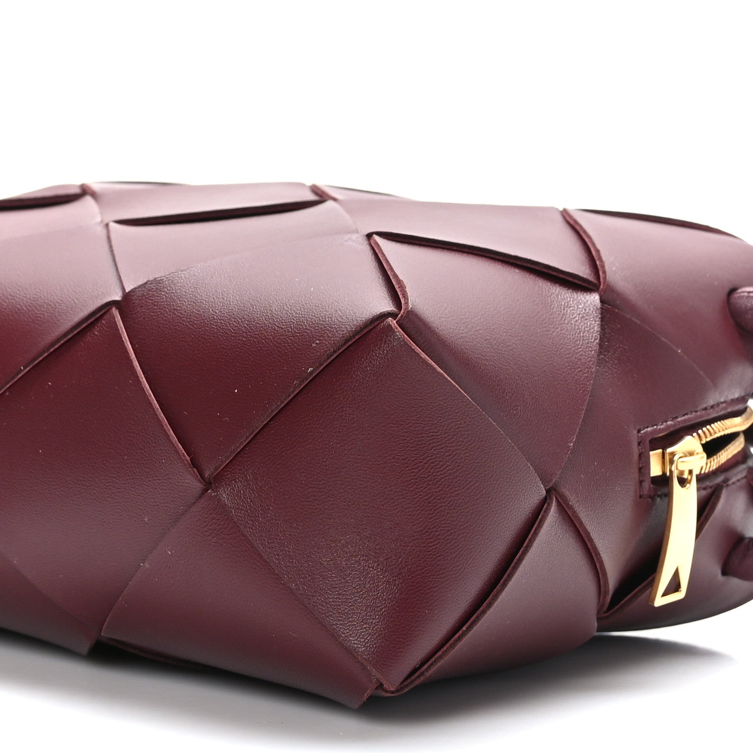 Bottega Veneta Lambskin Maxi Intrecciato Small Cassette Camera Bag Barolo 8 of 9