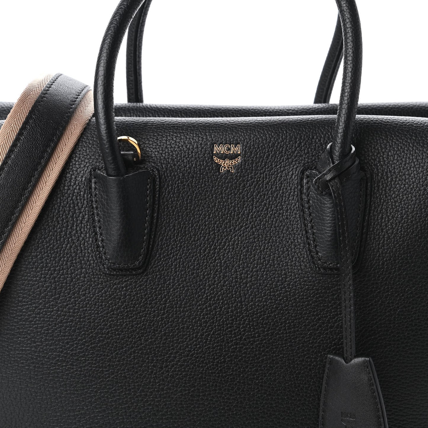 Grained Calfskin Medium Milla Tote Black