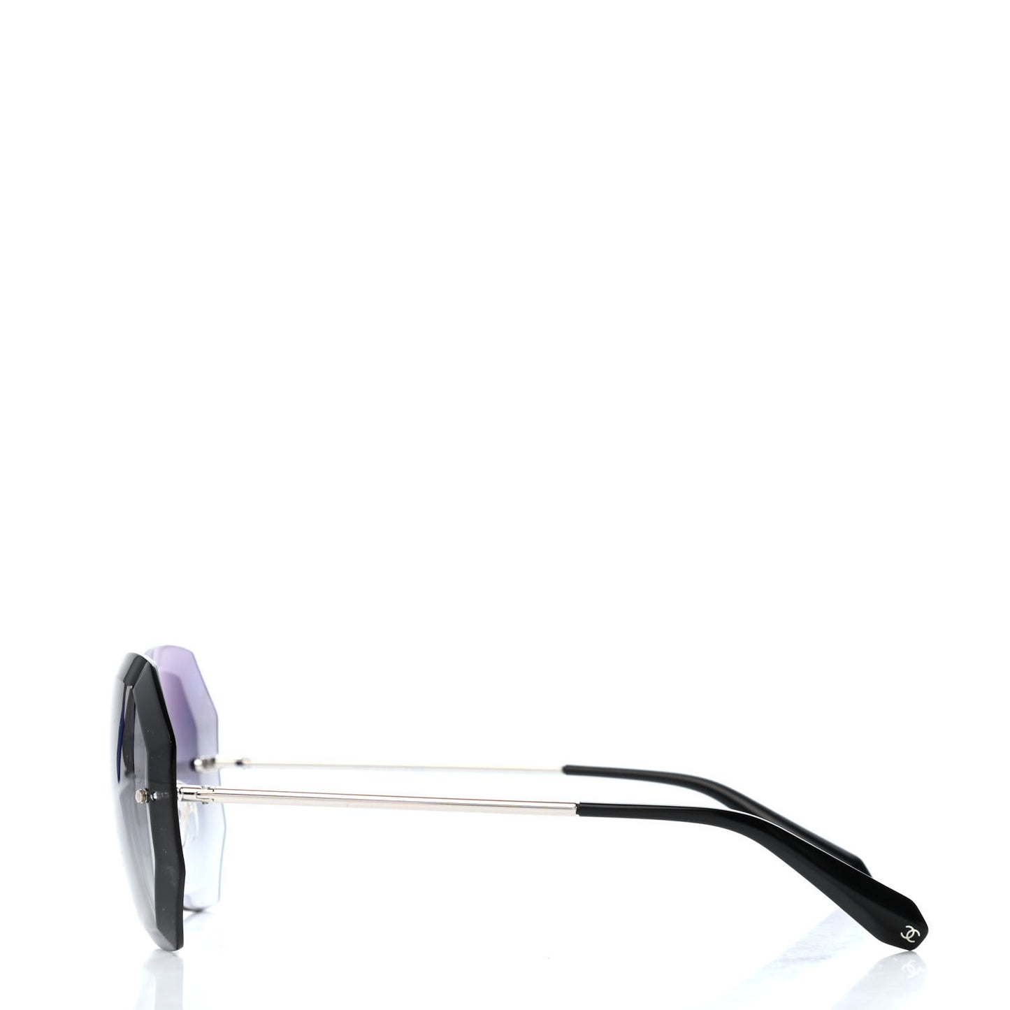 Metal Spring Round Sunglasses 4220 Silver