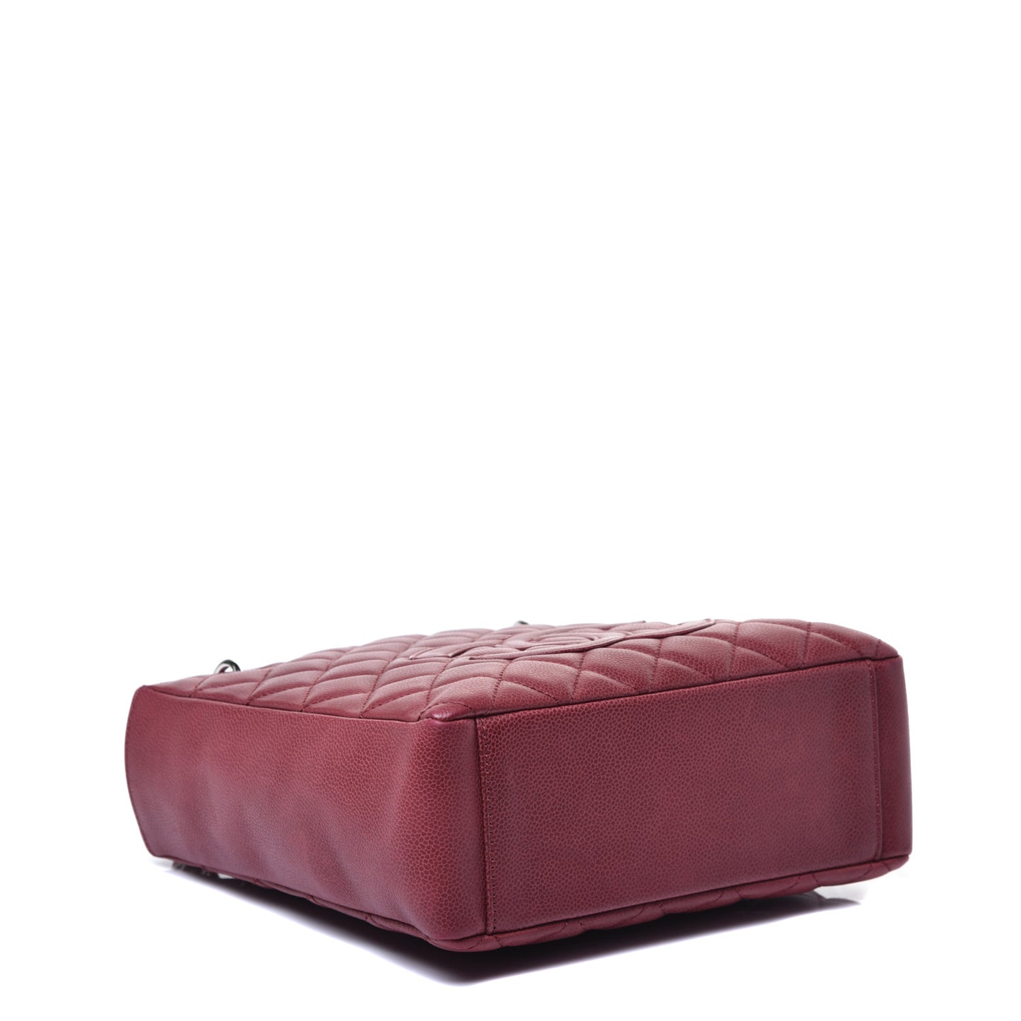 Caviar Quilted Petit Shopping Tote PST Bordeaux
