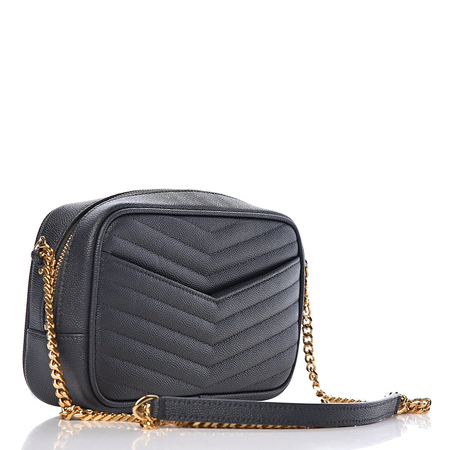 Grain De Poudre Matelasse Monogram Mini Lou Camera Bag Dark Smog