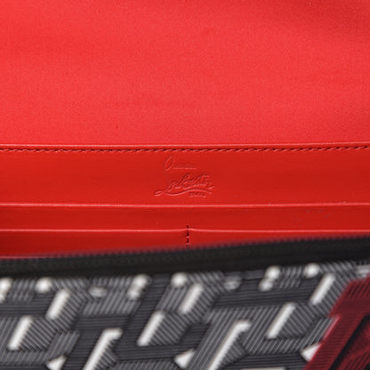 Christian Louboutin Calfskin CL Monogrammed Kypipouch Top Handle Messenger Bag Snow Black Multicolor 5 of 10