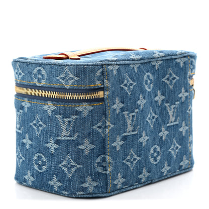 Louis Vuitton Monogram Denim Nice Mini Blue 3 of 7