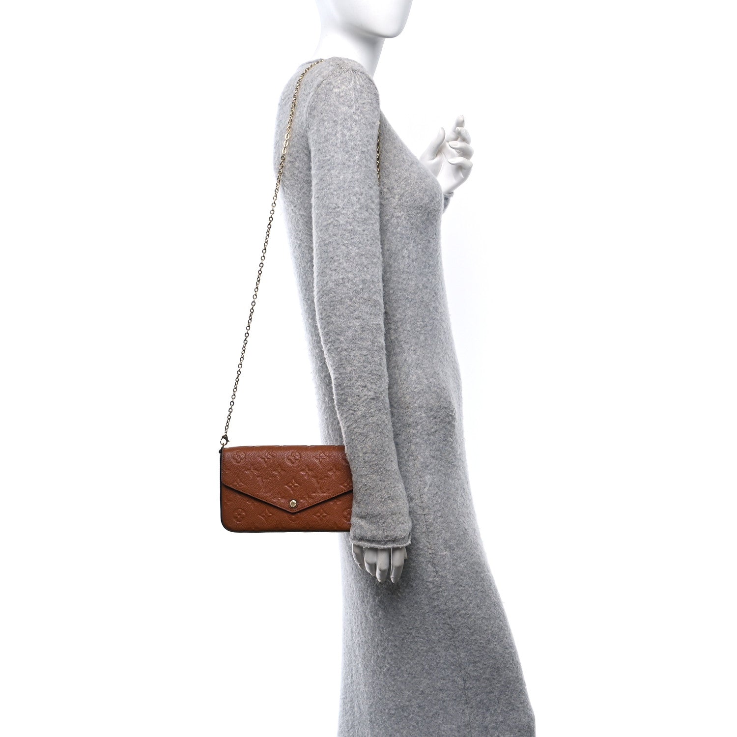 Louis Vuitton Empreinte Pochette Felicie Chain Wallet Cognac 2 of 12