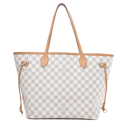 Louis Vuitton Damier Azur Neo Neverfull MM Rose Ballerine 1 of 15