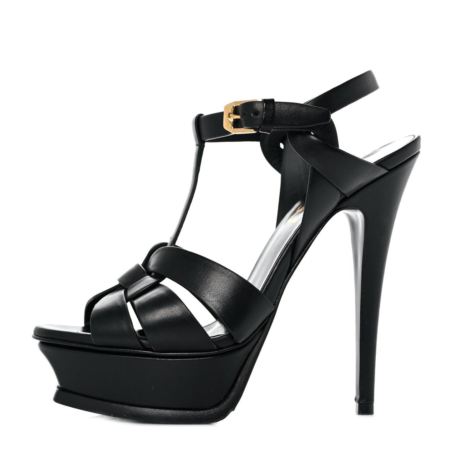Calfskin Tribute 105 Platform Sandals 35 Black