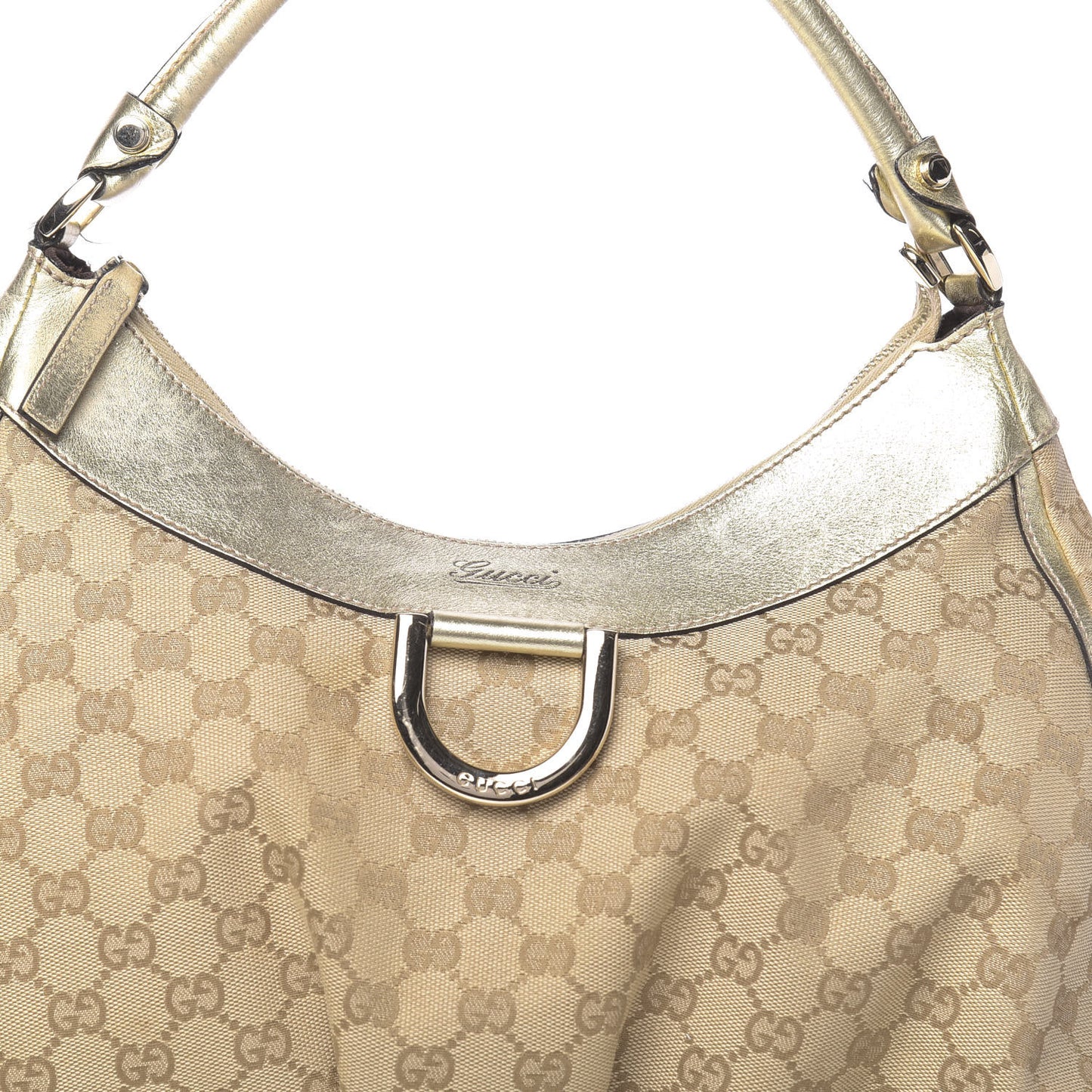 Monogram Large D Gold Hobo Gold