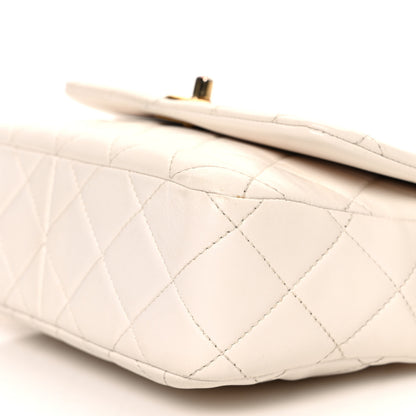 Chanel Lambskin Quilted CC Chain Flap Bag White 10 of 14