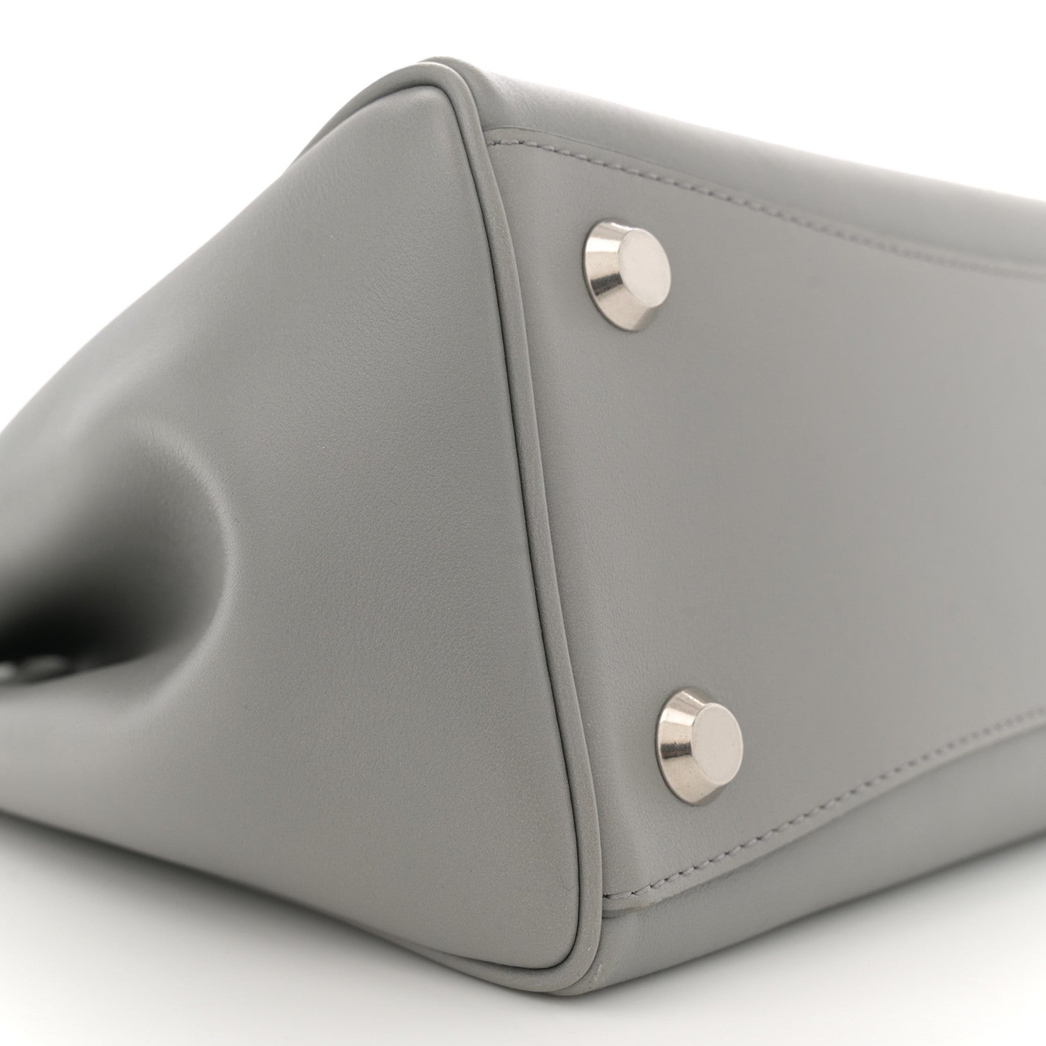 Balenciaga Smooth Calfskin Mini Hampton Carry All Bag Grey 9 of 10