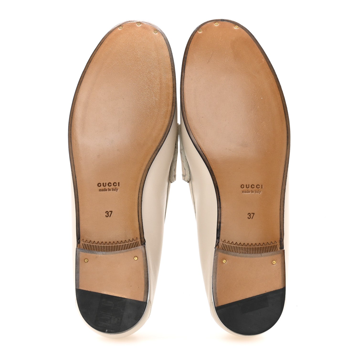 Gucci Betis Glamour Calfskin Womens 1953 Horsebit Loafers 37 Mystic White 6 of 11