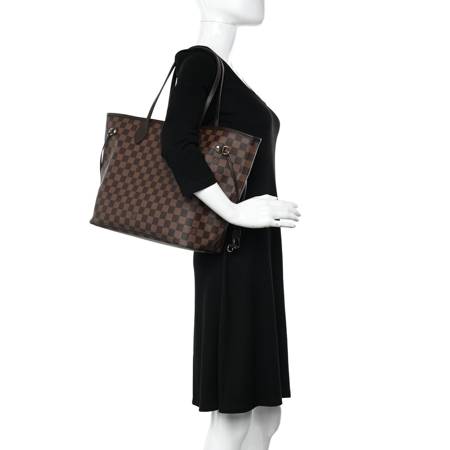 Damier Ebene Neo Neverfull MM Rose Ballerine