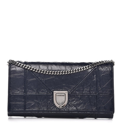 Christian Dior Lambskin Diorama Croisiere Wallet Dark Marine 1 of 10