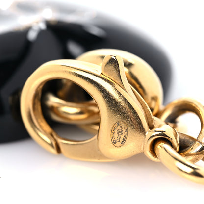 Chanel CHANELResin Crystal CC Heart Bag Charm Black 3 of 4