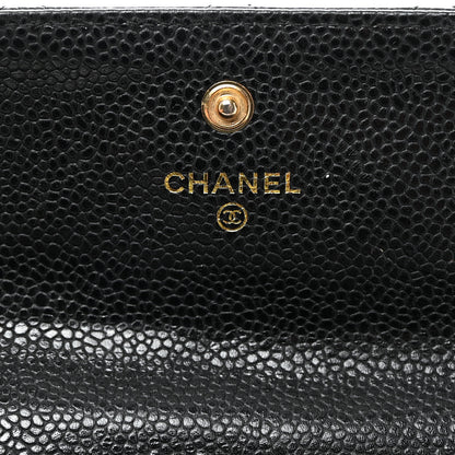 Chanel Caviar Quilted Large Gusset Flap Wallet Black 6 of 10