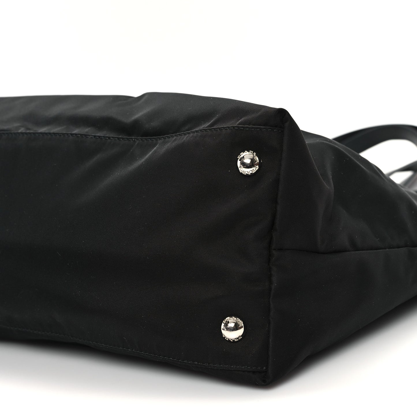 Tessuto Nylon Saffiano Shopping Tote Black