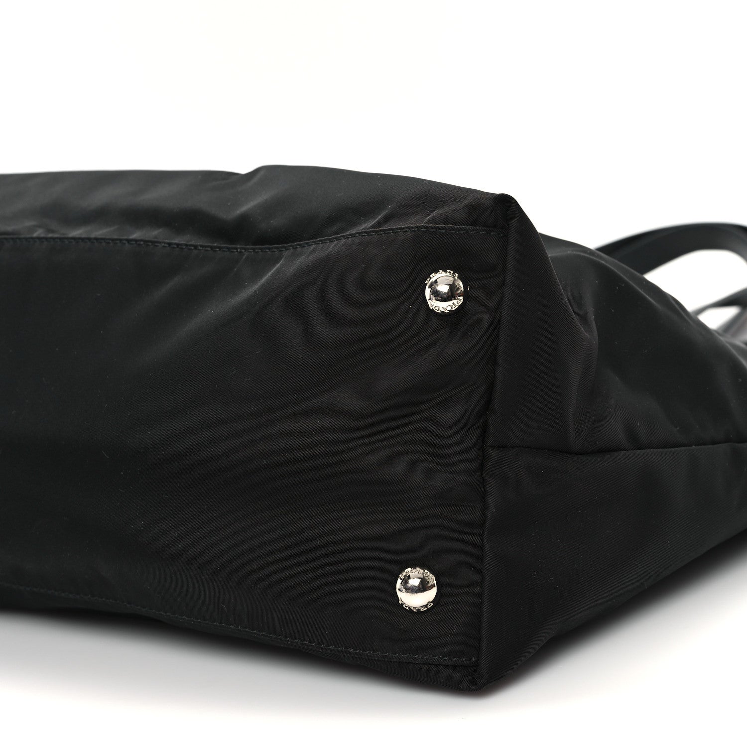 Prada Tessuto Nylon Saffiano Shopping Tote Black 9 of 9