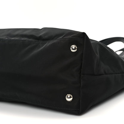 Prada Tessuto Nylon Saffiano Shopping Tote Black 9 of 9