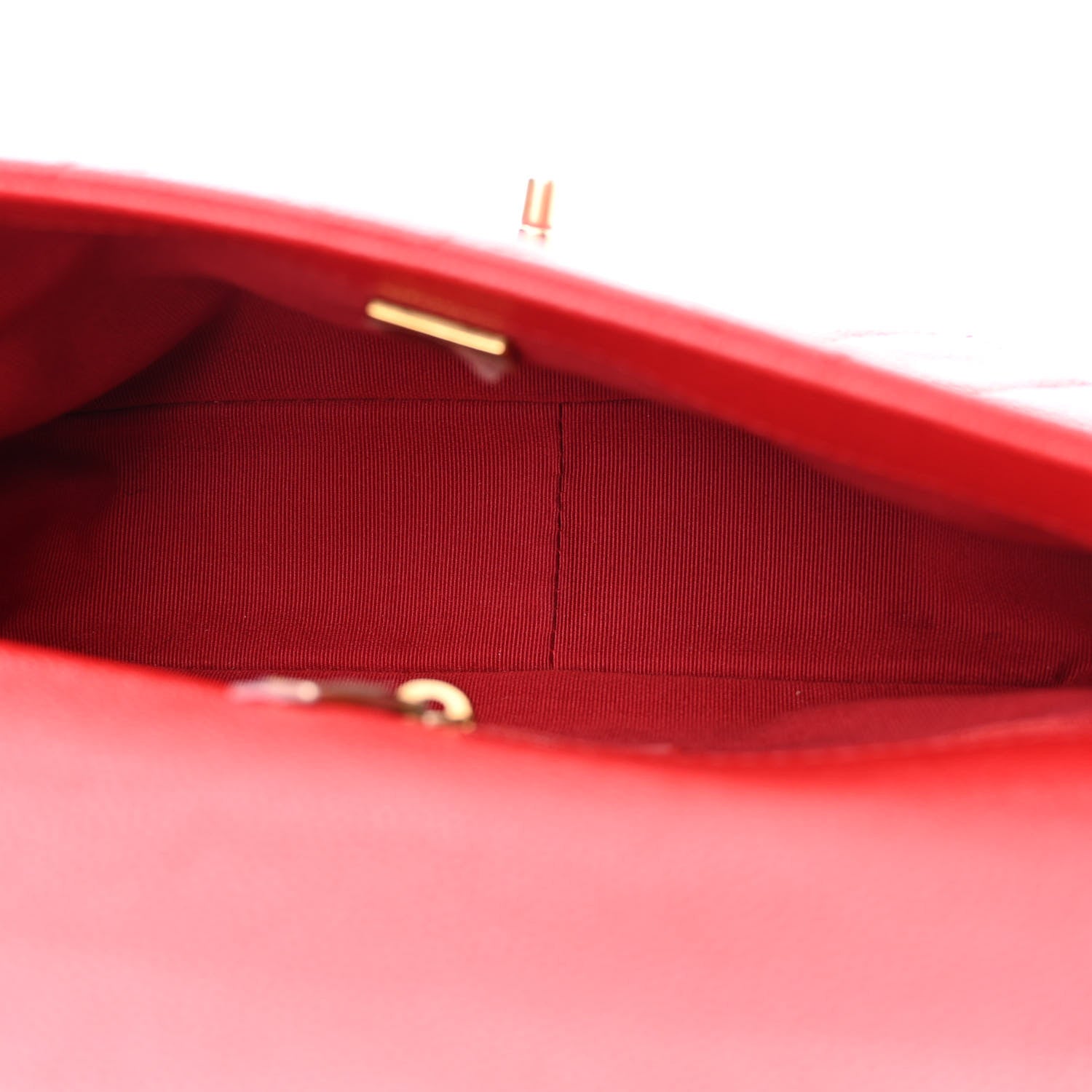 Chanel Shiny Caviar Quilted Small Chain Melody Flap Red 5 of 10