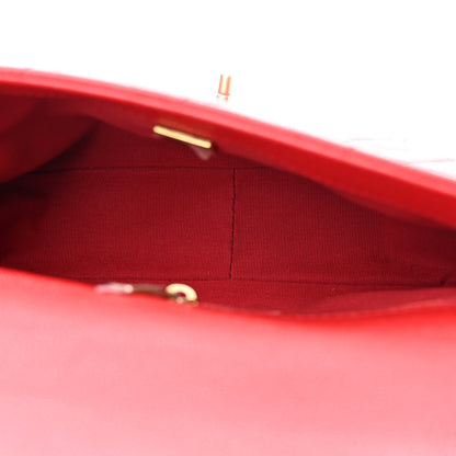 Chanel Shiny Caviar Quilted Small Chain Melody Flap Red 5 of 10
