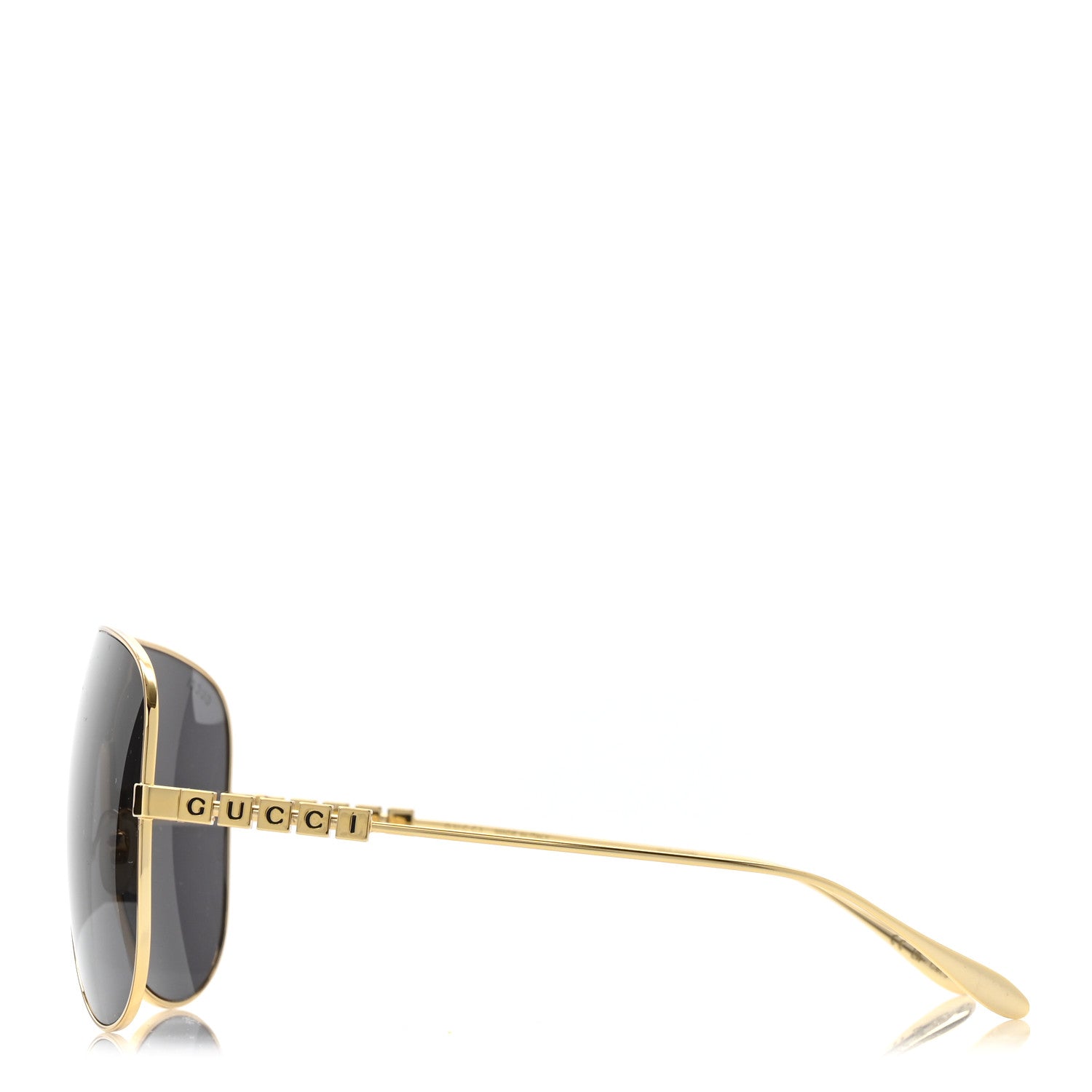 Gucci Metal Mask Sunglasses GG1436S Grey Gold 3 of 8