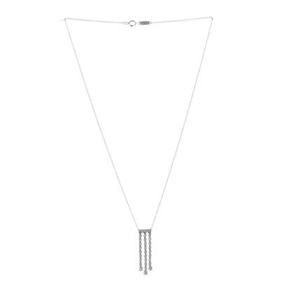 Tiffany Platinum Diamond Jazz Triple Drop Pendant Necklace 3 of 8