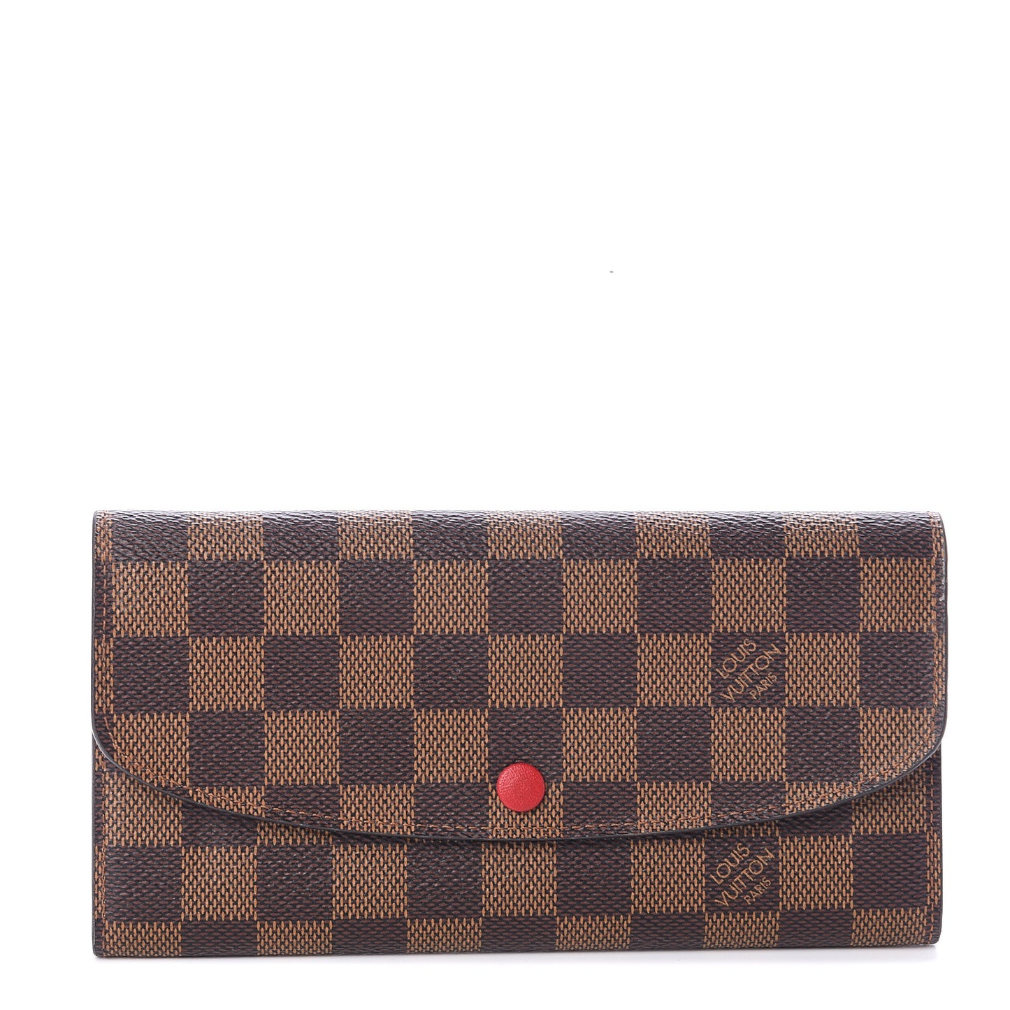 Damier Ebene Emilie Wallet Red