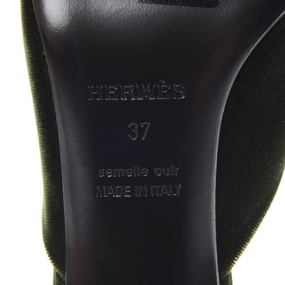 Hermes Velvet Victoria Mule 37 6 of 9