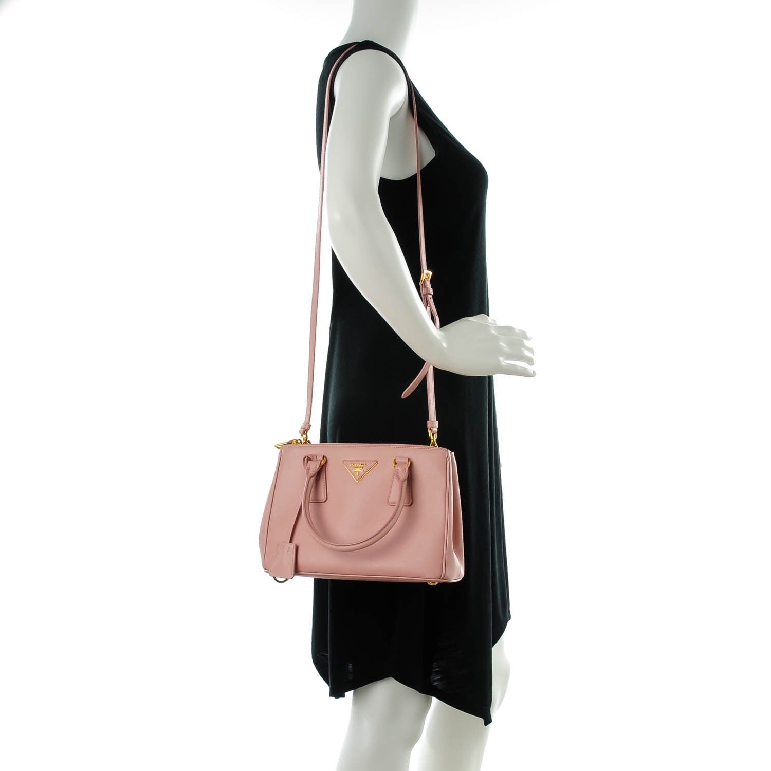 Prada Saffiano Mini Galleria Double Zip Tote Orchidea 2 of 9