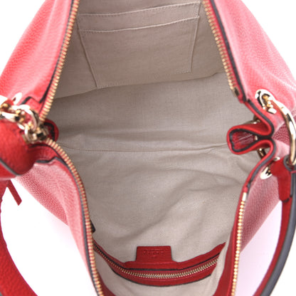 Gucci Pebbled Calfskin Large Soho Hobo Tabasco Red 4 of 5