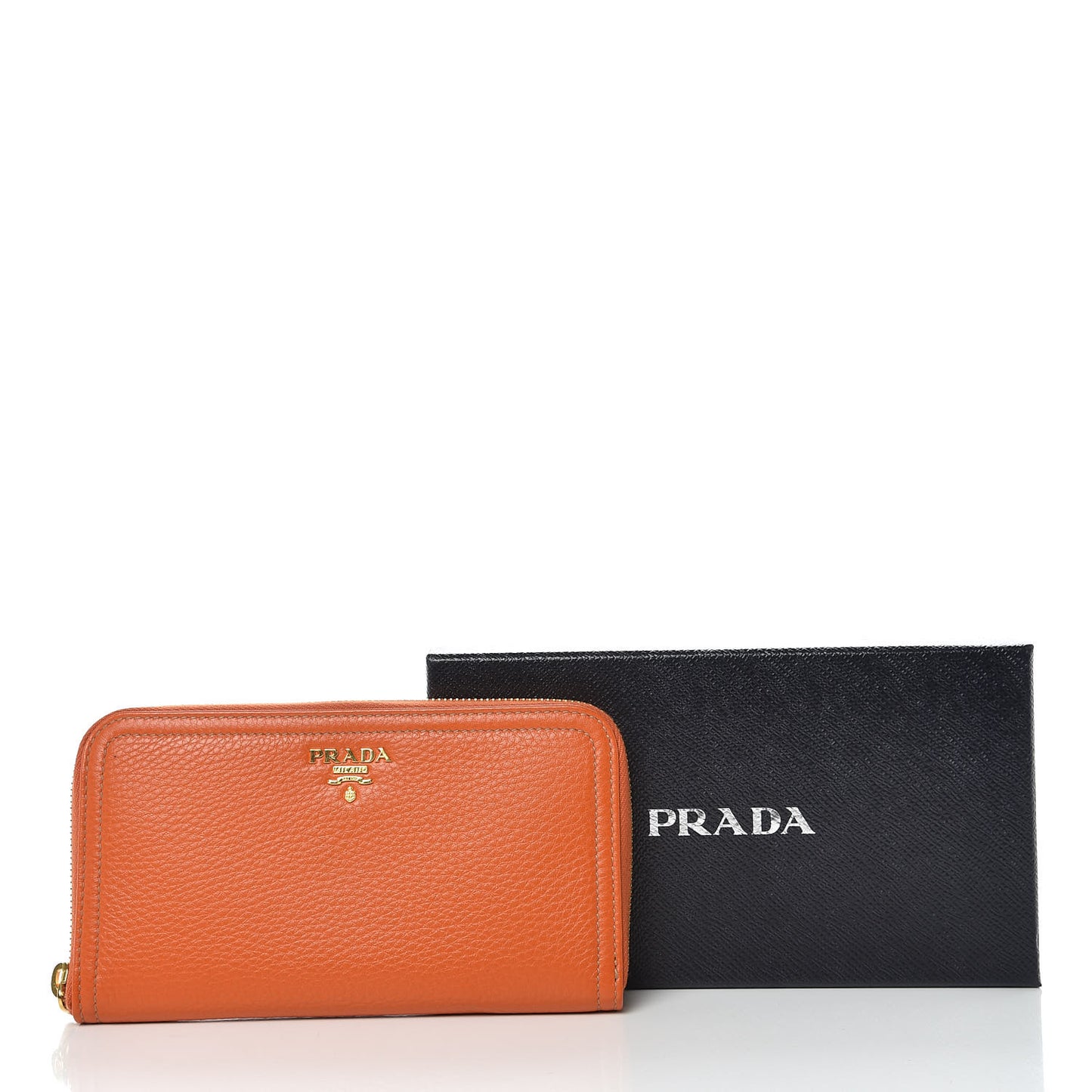 Vitello Daino Zip Around Wallet Papaya