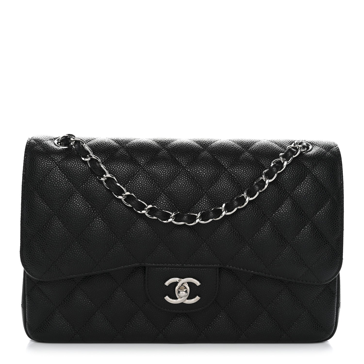 Chanel Caviar Quilted Jumbo Double Flap Black 1 of 11