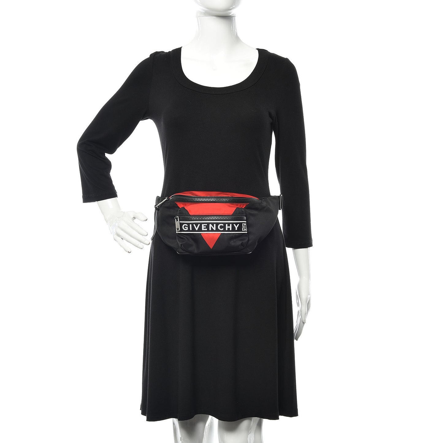 Nylon Light 3 Bum Bag Black Red