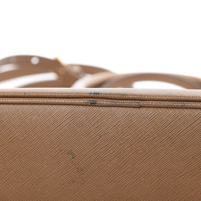 Prada Saffiano Small Galleria Double Zip Tote Caramel 16 of 21