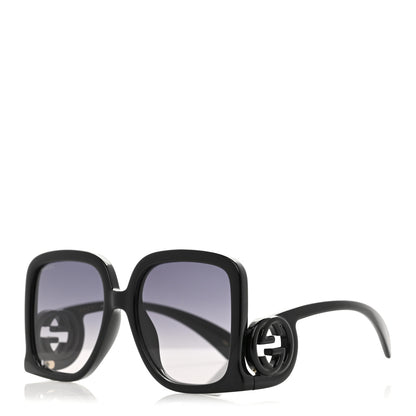 Gucci Acetate Rectangle Frame Sunglasses GG1326S Black 1 of 8