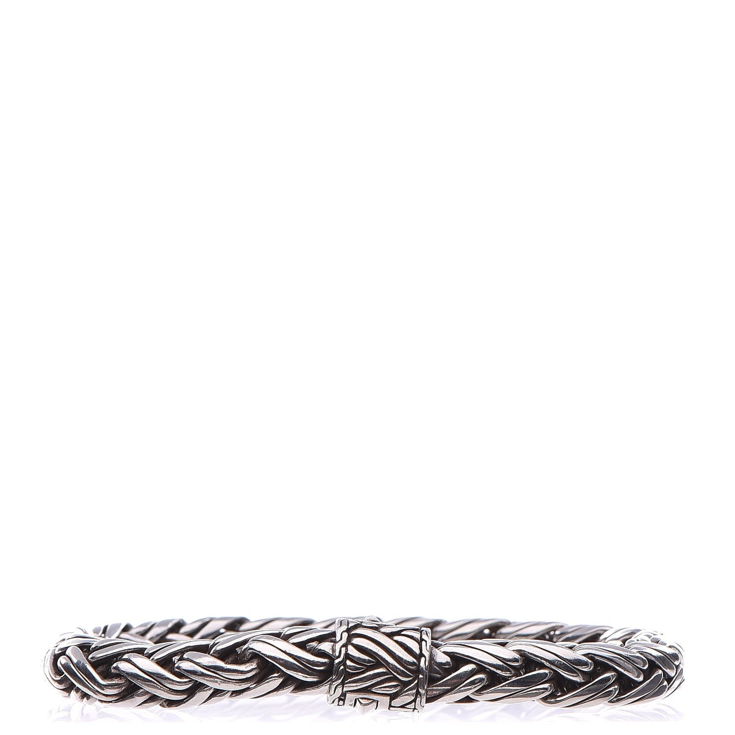 John Hardy Sterling Silver 7.5mm Classic Chain Woven Bracelet XL 1 of 5