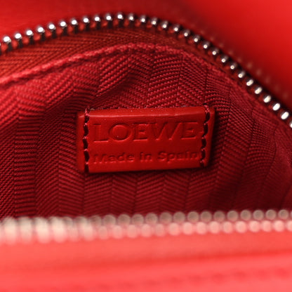 Loewe Satin Calfskin Mini Puzzle Edge Bag Red 6 of 9