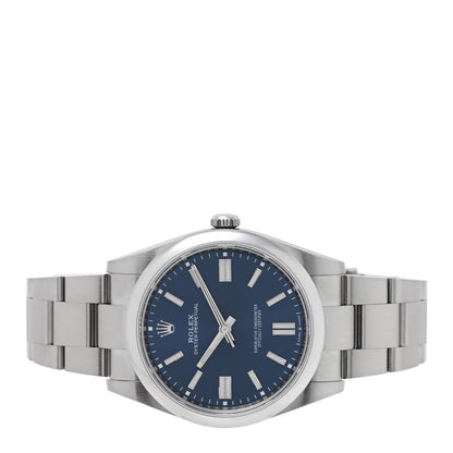 Rolex Stainless Steel 41mm Oyster Perpetual Watch Bright Blue 124300 2 of 4
